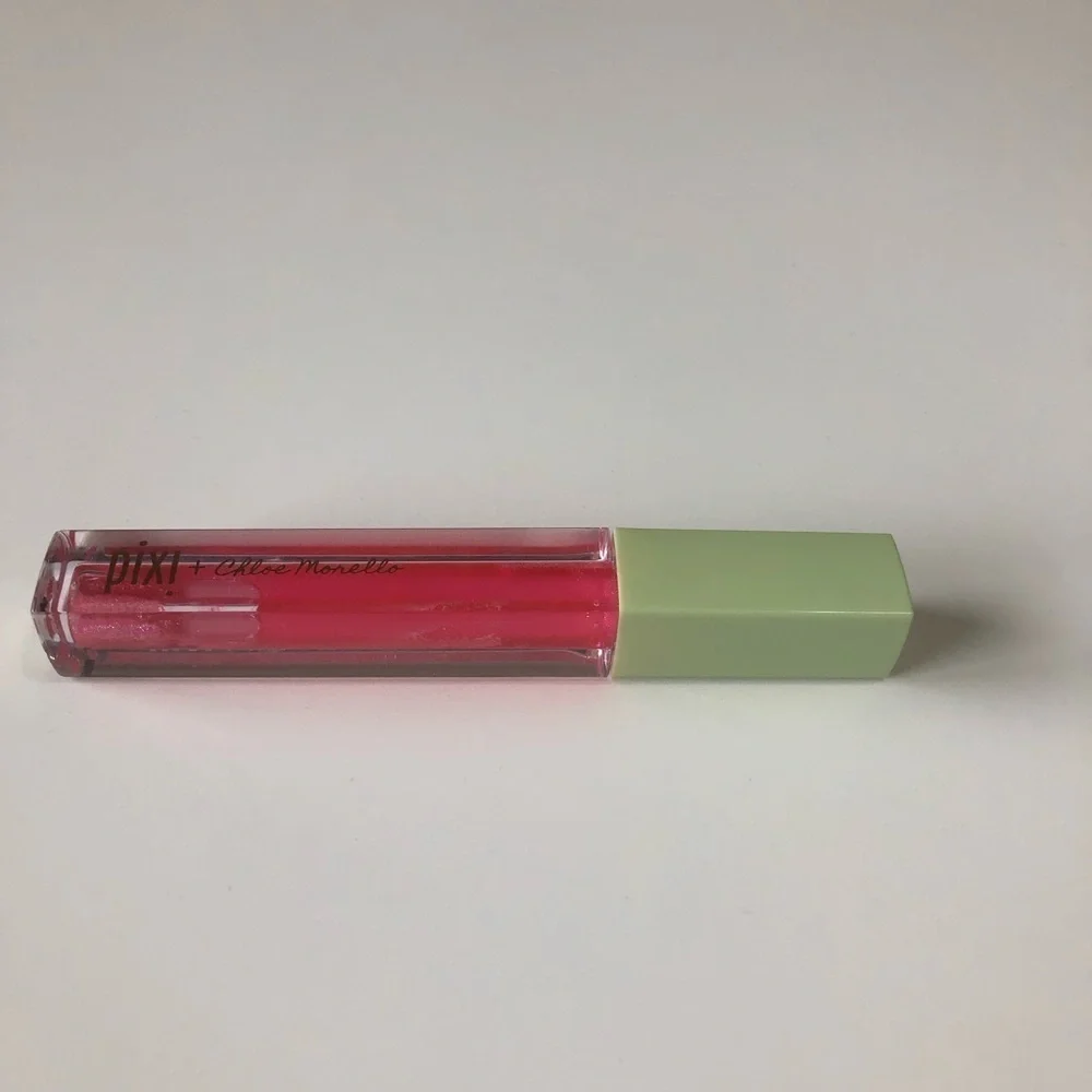Pixi + Chloe Morello Pink Lip Balm Gloss High-Shine in color Bonbon